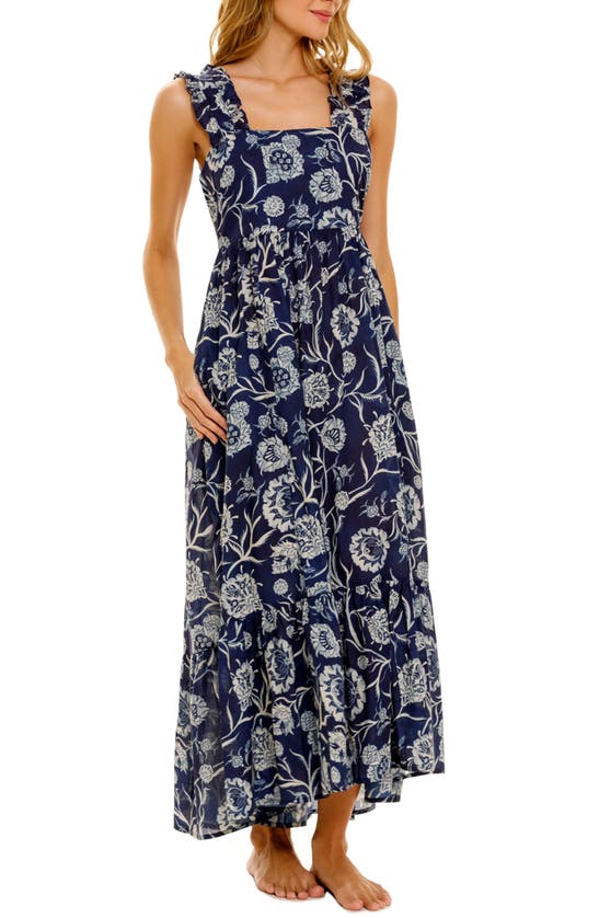 The Lazy Poet Women's Summer Soirée Mika Claire Cotton Maxi Dress In Claire Blue