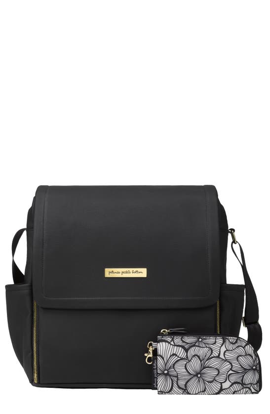 Shop Petunia Pickle Bottom Boxy Backpack Diaper Bag In Black Matte Leatherette