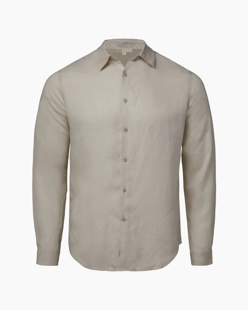 Shop Onia Air Linen Long Sleeve Shirt In Stone