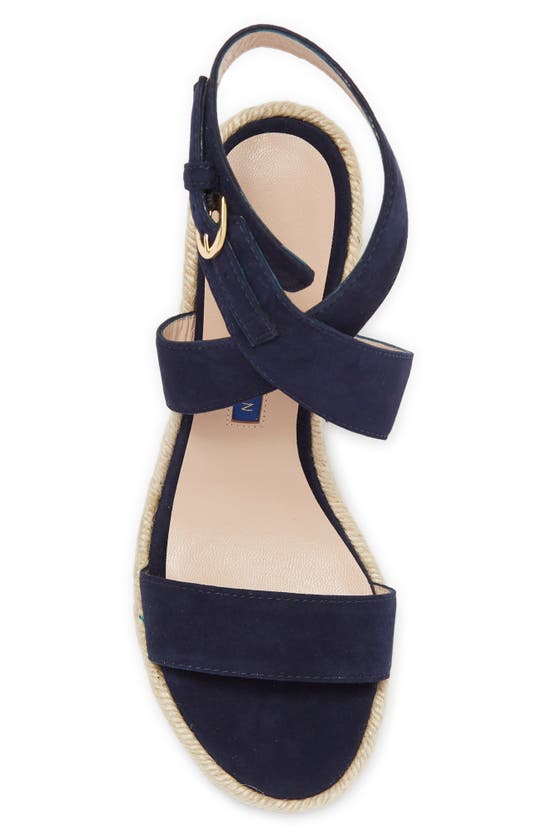 Stuart Weitzman Lexia Espadrille Wedge Sandal In Nice Blue | ModeSens