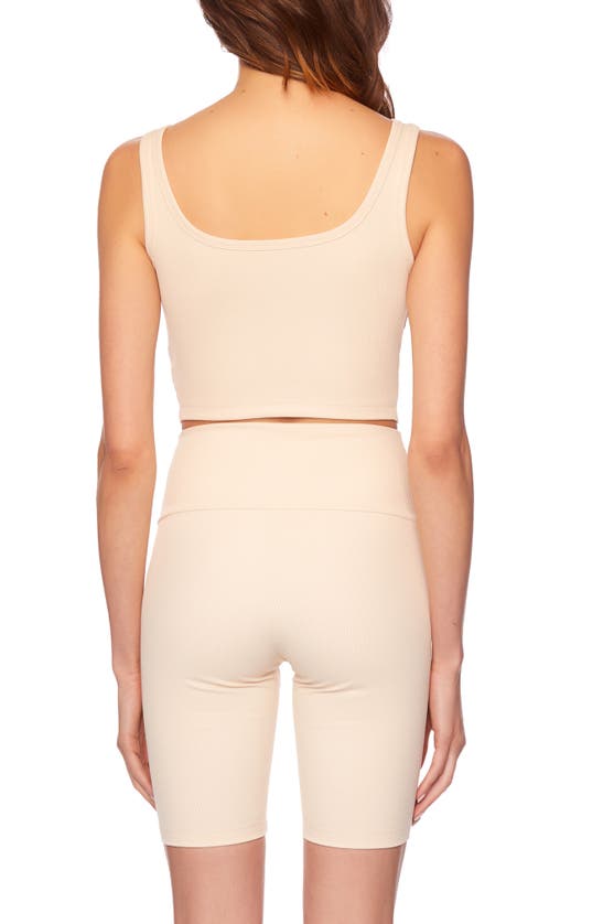 Shop Susana Monaco Rib Bike Shorts In Belgian Creme