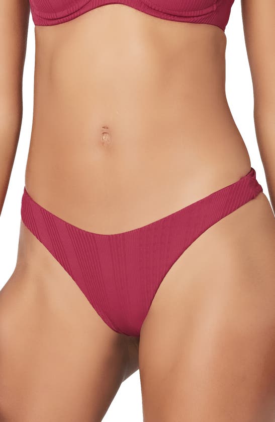 L*space Cabana Bitsy Bikini Bottoms In Cabernet