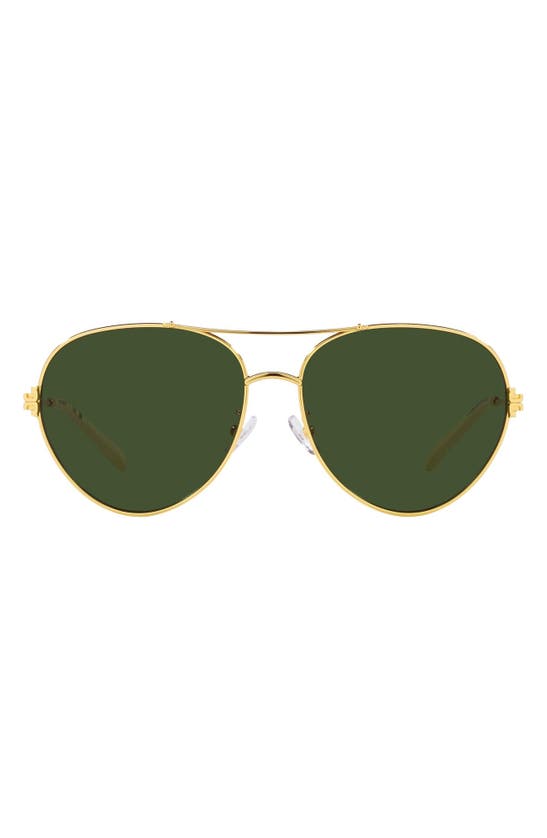 Tory Burch 58mm Pilot Sunglasses In Gold | ModeSens