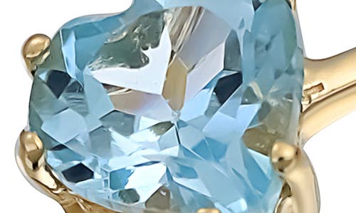 Bony Levy 14k Gold Blue Topaz Heart Ring In 14k Yellow Gold