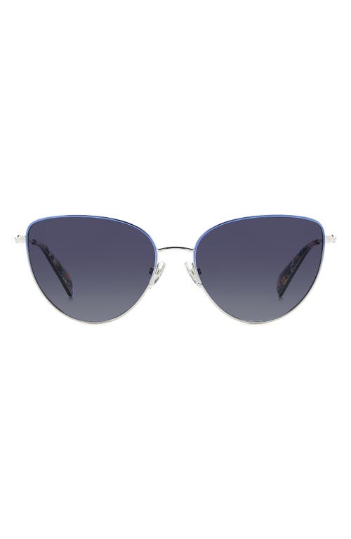 55mm hailey/g/s cat eye sunglasses in Pall Blue/Grey Shaded