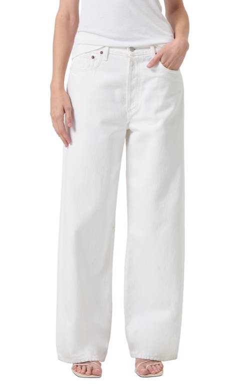 Shop Agolde Low Slung Baggy Organic Cotton Jeans In Milkshake