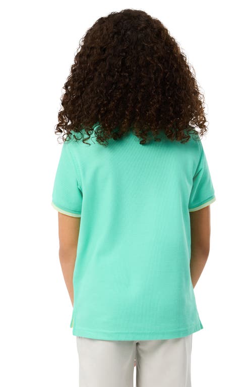 Shop Psycho Bunny Kids' Bunny Tipped Piqué Polo In Electric Green