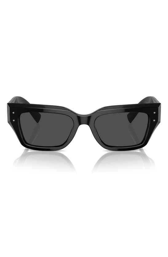 Shop Dolce & Gabbana Dolce&gabbana 52mm Cat Eye Sunglasses In Black