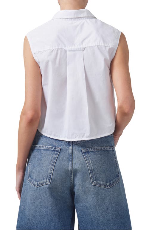 Shop Citizens Of Humanity Ander Cotton Sleeveless Crop Top In White