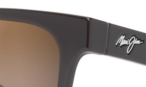 Maui Jim Punkikai 56mm Polarizedplus2® Square Sunglasses In Shiny Brown