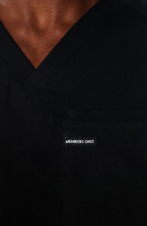 Members Only Manchester 3-pocket Scrub Top In Black