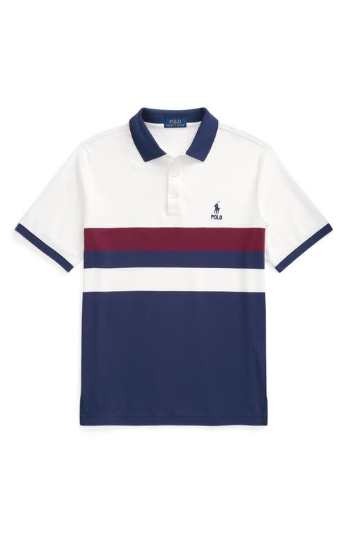 Shop Polo Ralph Lauren Colorblock Polo In White Multi