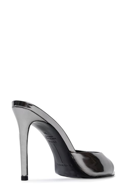 Shop Black Suede Studio Brea Pointed Toe Sandal In Old Silver