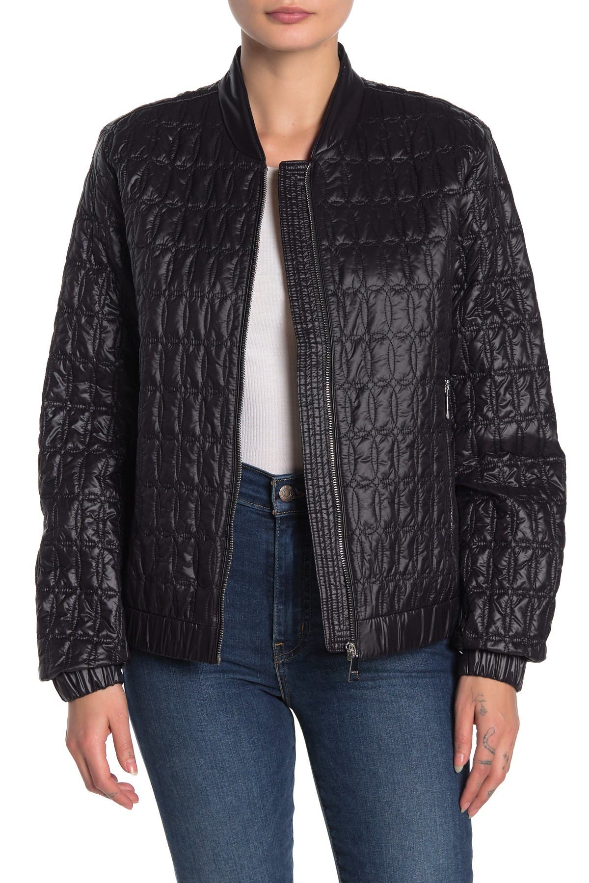 dkny 2 in 1 blazer and bomber jacket