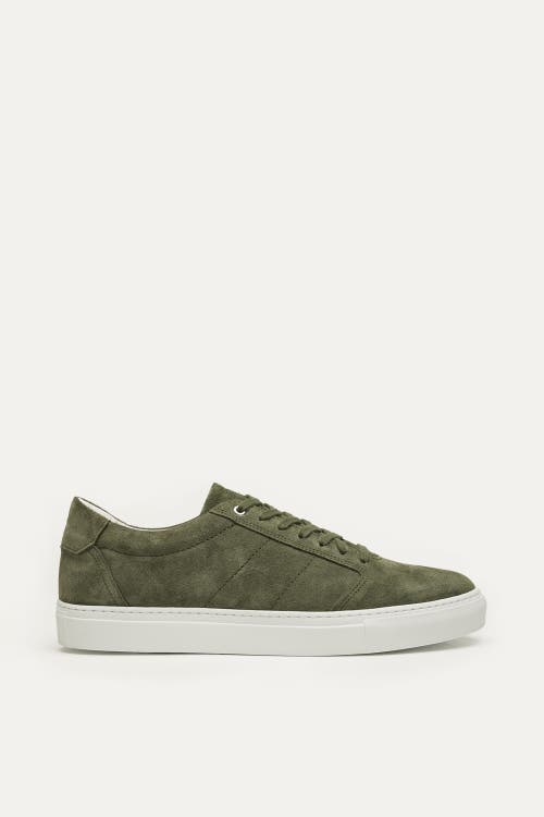 Want Les Essentiels De La Vie Want Les Essentiels Lennon 2.0 Suede Leather Low Sneaker In Green