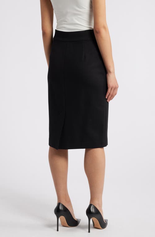 Shop Anne Klein Shimmer High Waist Midi Skirt In Anne Black