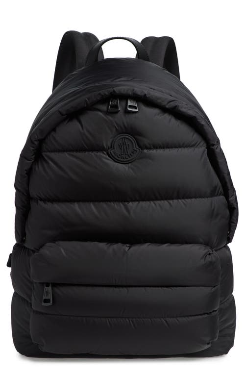 Moncler Pierrick Logo Patch Padded Backpack In Black