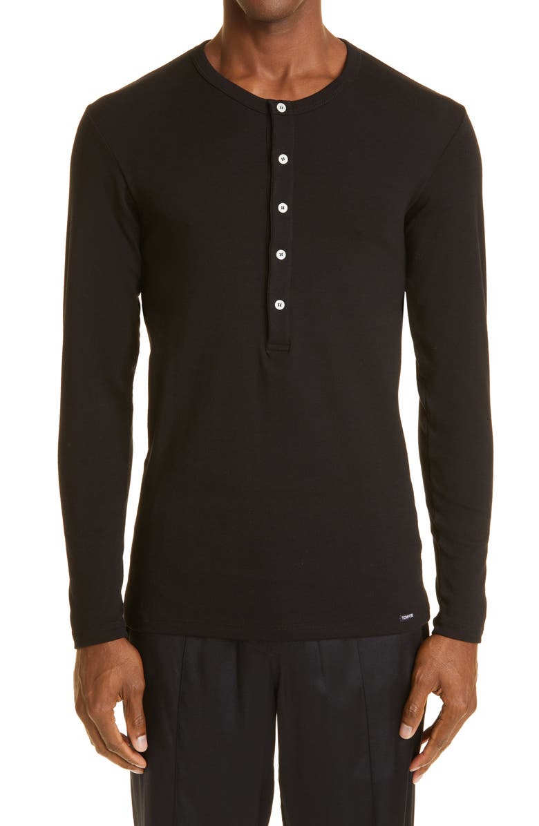 TOM FORD Cotton Knit Henley | Nordstrom