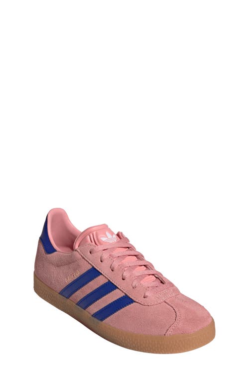 Shop Adidas Originals Adidas Kids' Gazelle Low Top Sneaker In Semi Pink Spark/lucid Blue