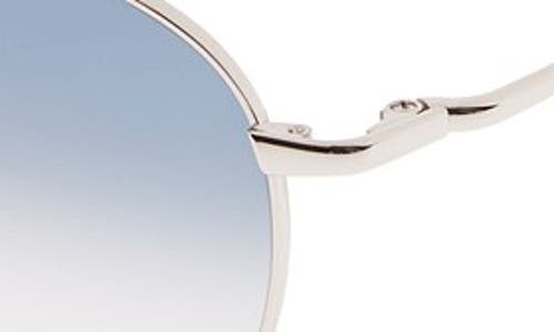 Oliver Peoples Benedict 59mm Photochromic Gradient Aviator Sunglasses In Silver/chrome Sapphire
