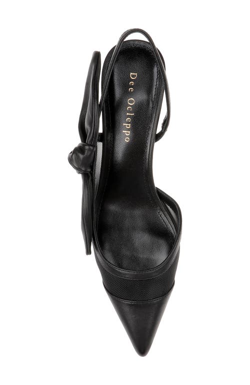 Shop Dee Ocleppo Caracas Slingback Half D'orsay Pointed Toe Pump In Black Leather