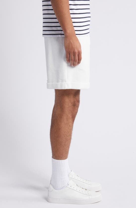 Shop Hugo Boss Boss Lasdun Cotton Gauze Drawstring Shorts In White