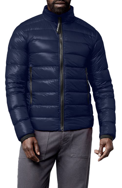 Canada Goose Crofton Water Resistant Packable Quilted 750 Fill Power Down Jacket in Atlantic Navy