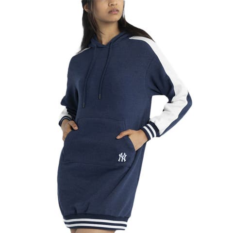 Women's DKNY Sport Navy New England Patriots Naomi Quarter-Zip Sneaker Dress