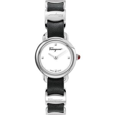 Salvatore Ferragamo Varina Leather Strap Watch, 22mm