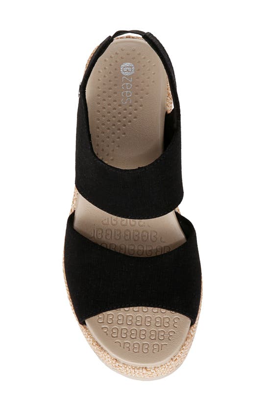 Shop Bzees Reveal Wedge Slingback Sandal In Black