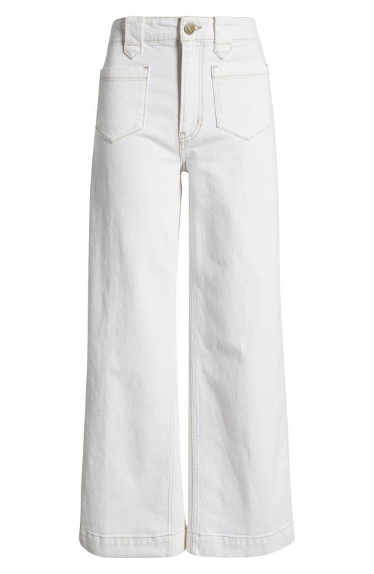 Shop Frame Relaxed Wide Leg Utility Jeans In Au Natural Clean