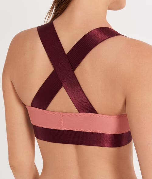 Ansea The Reversible Sporty Top In Pink/maroon