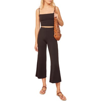 Reformation Jamie Two-Piece Jumpsuit, Black