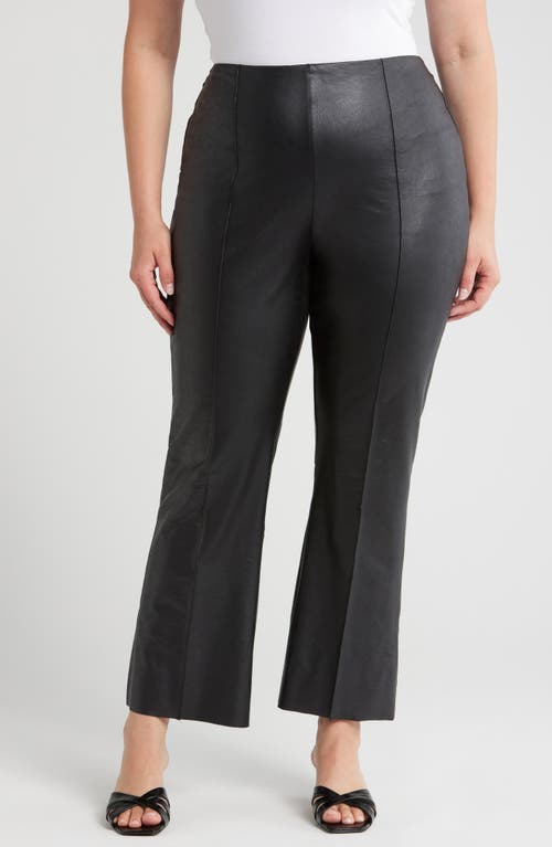 Shop Lyssé Elysse Foiled Stretch Faux Leather Pants In Black