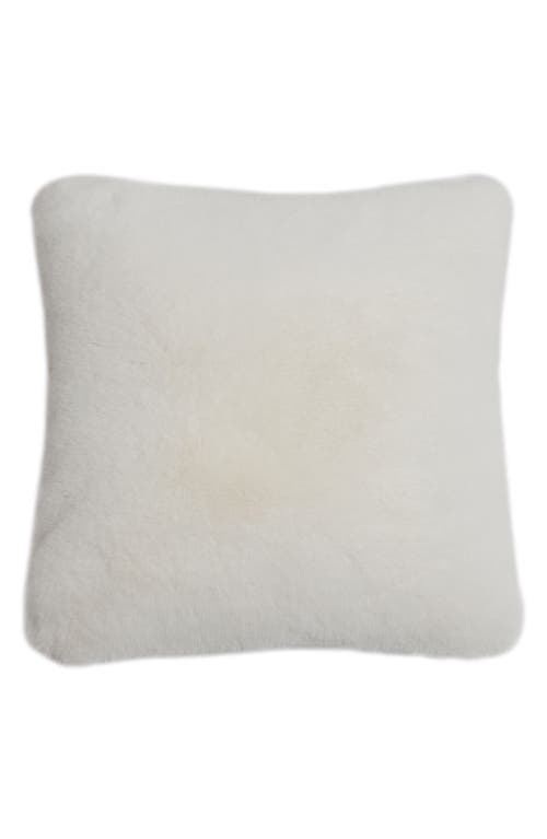 Apparis Brenn Faux Fur Accent Pillow Cover in Ivory