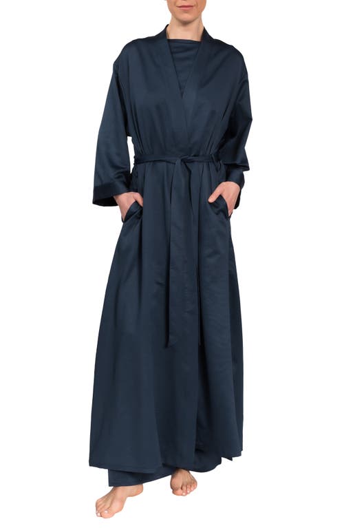 Colette Cotton Robe in Inky Blue
