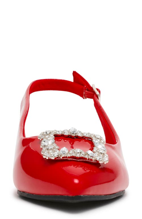 Anne Klein Kith Slingback Flat In Red Patent