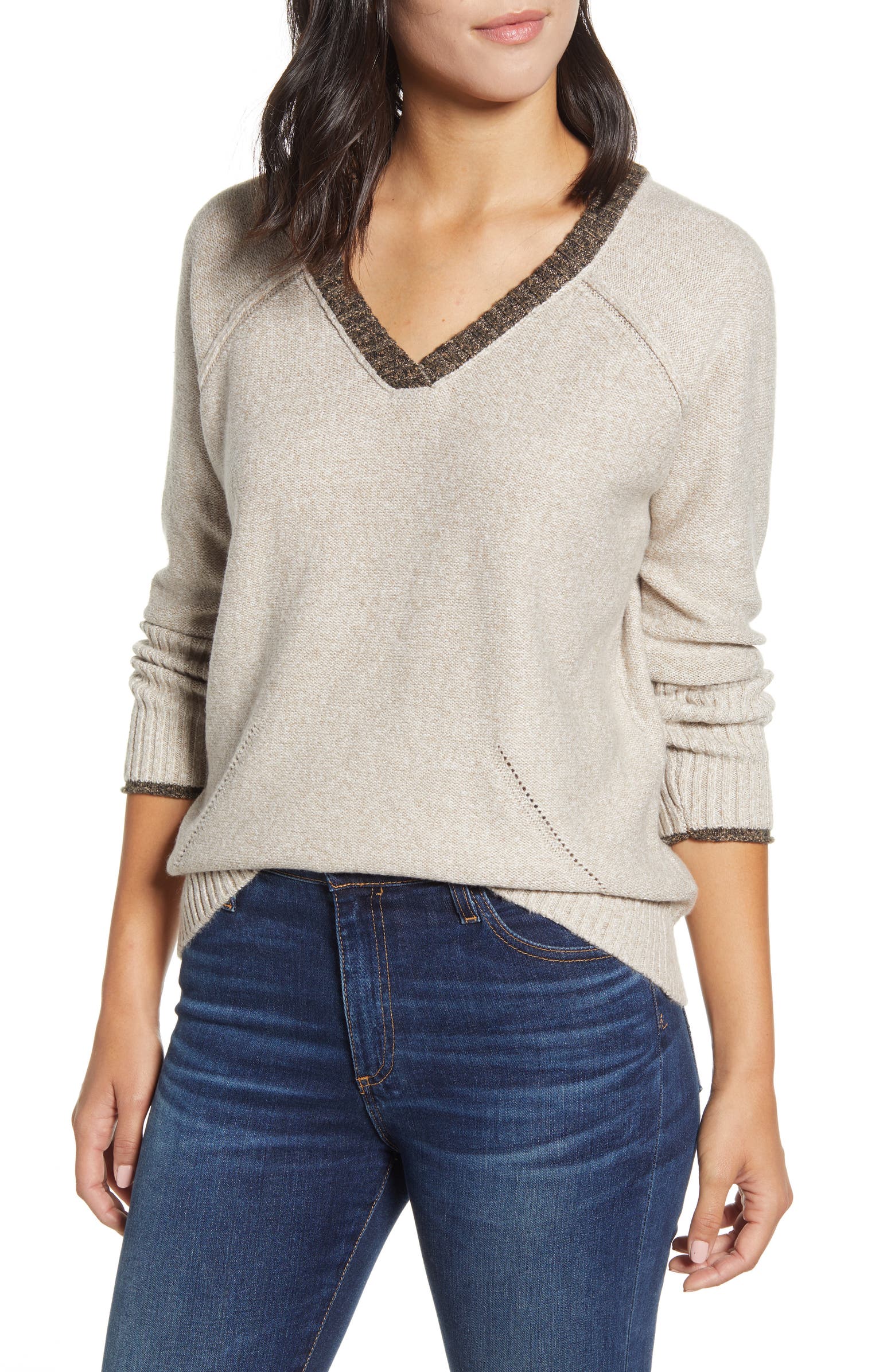 Wit & Wisdom Double V-Neck Sweater (Nordstrom Exclusive) | Nordstrom