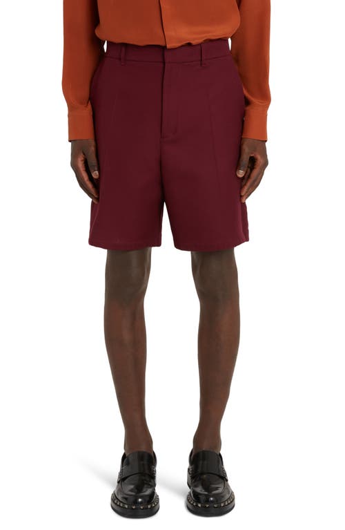 Valentino Flat Front Cotton Blend Shorts Rubin at Nordstrom, Us