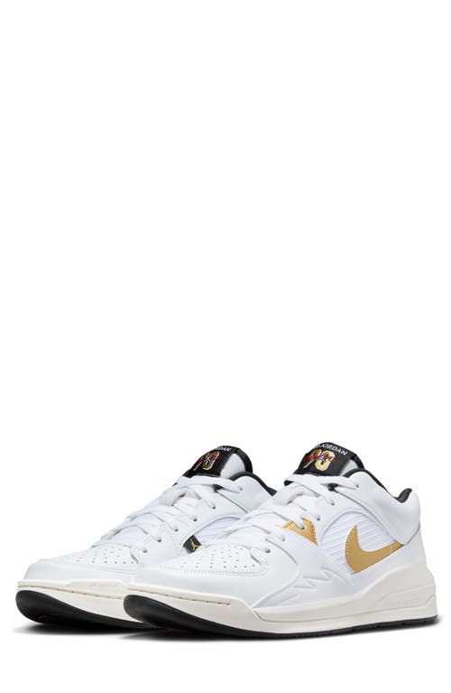 Shop Jordan Stadium 90 Sneaker In White/gold/black