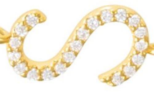 Adornia Pavé Cubic Zirconia Initial Anklet In Gold-s
