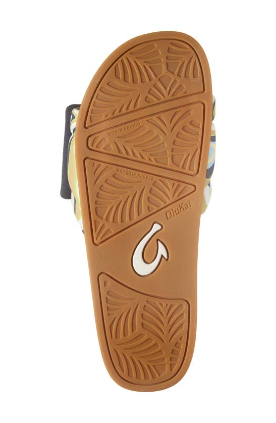 Olukai Sunbeam Slide Sandal In Deepest Depths / Swirl