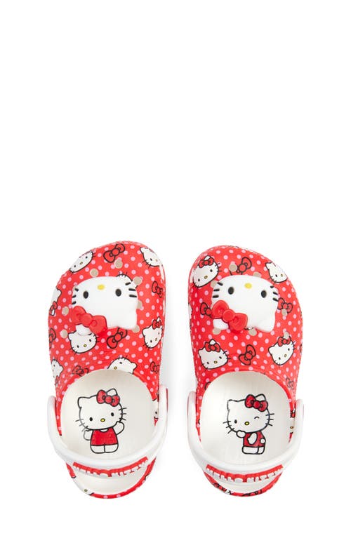 Crocs Girls Classic Clogs Hello Kitty In Red/multi