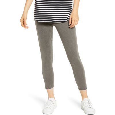 Nordstrom High Waist Denim Skimmer Leggings, Black