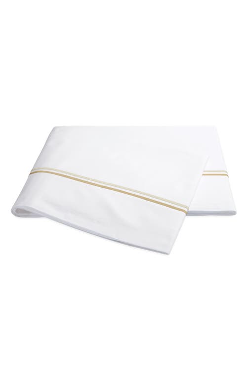 Matouk Essex 350 Thread Count Flat Sheet in Champagne at Nordstrom