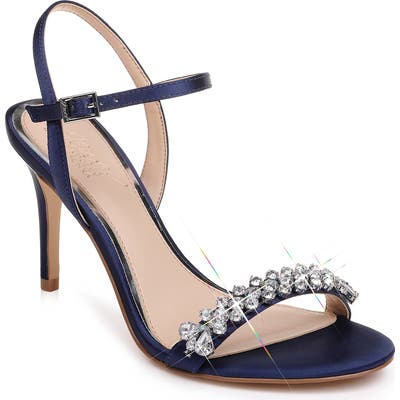Jewel Badgley Mischka Stefanie Embellished Sandal, Blue