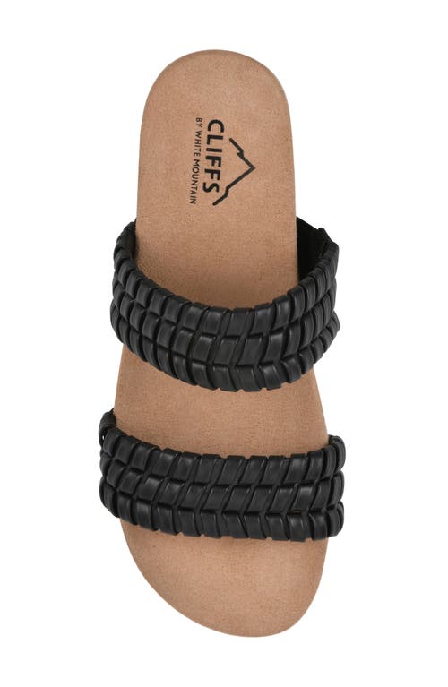 Shop Cliffs By White Mountain Tahnkful Weave Strap Sandal In Black/smooth