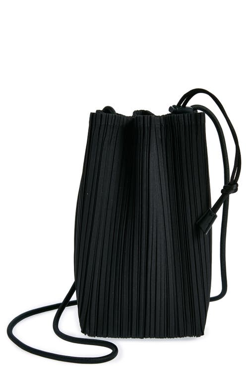 Bloom Pleated Clutch in Black