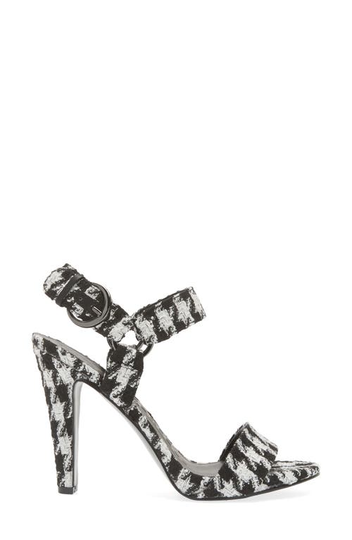 Shop Karl Lagerfeld Paris Cieone Ankle Strap Sandal In Black/whit