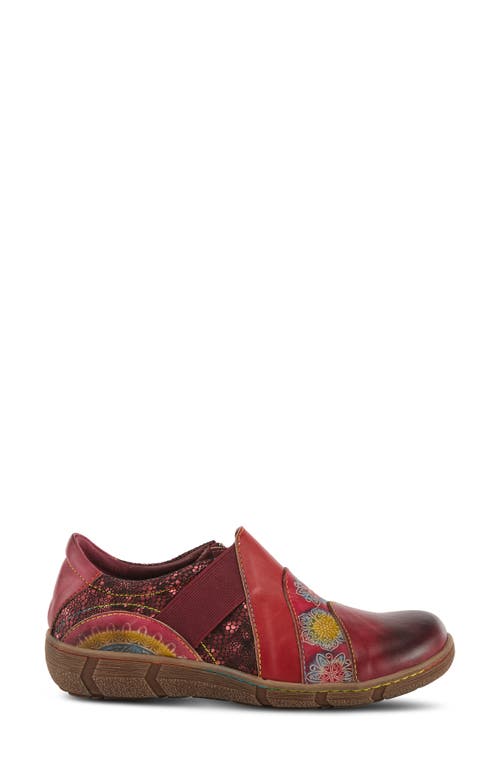 L'artiste By Spring Step Lata Flat In Cabernet Multi
